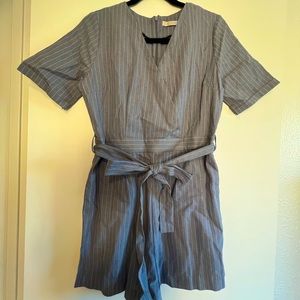 Blue romper w/ white stripes